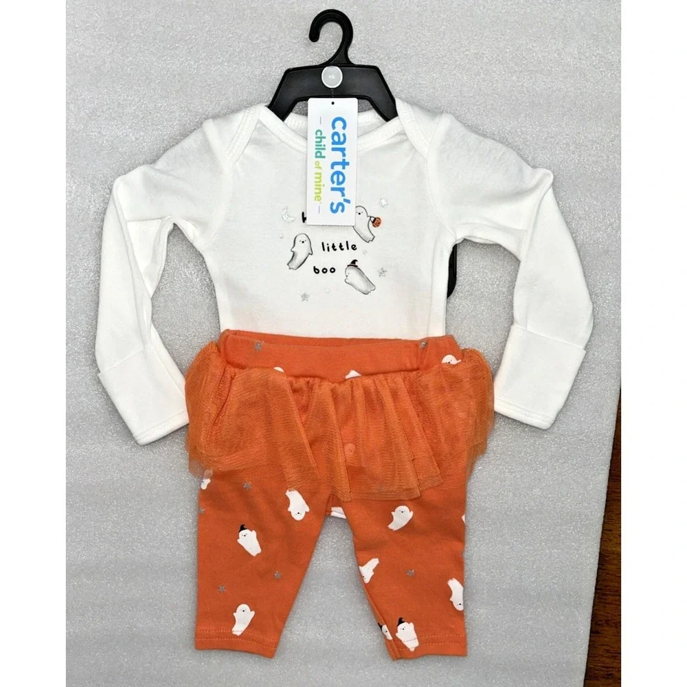 Carter's Child of Mine Baby Girl Halloween Outfit 2-Piece Set Size 0-3 Month NEW
